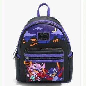 Loungefly Disney Lilo and Stitch The Series Vampire Angel & Stitch Mini Backpack